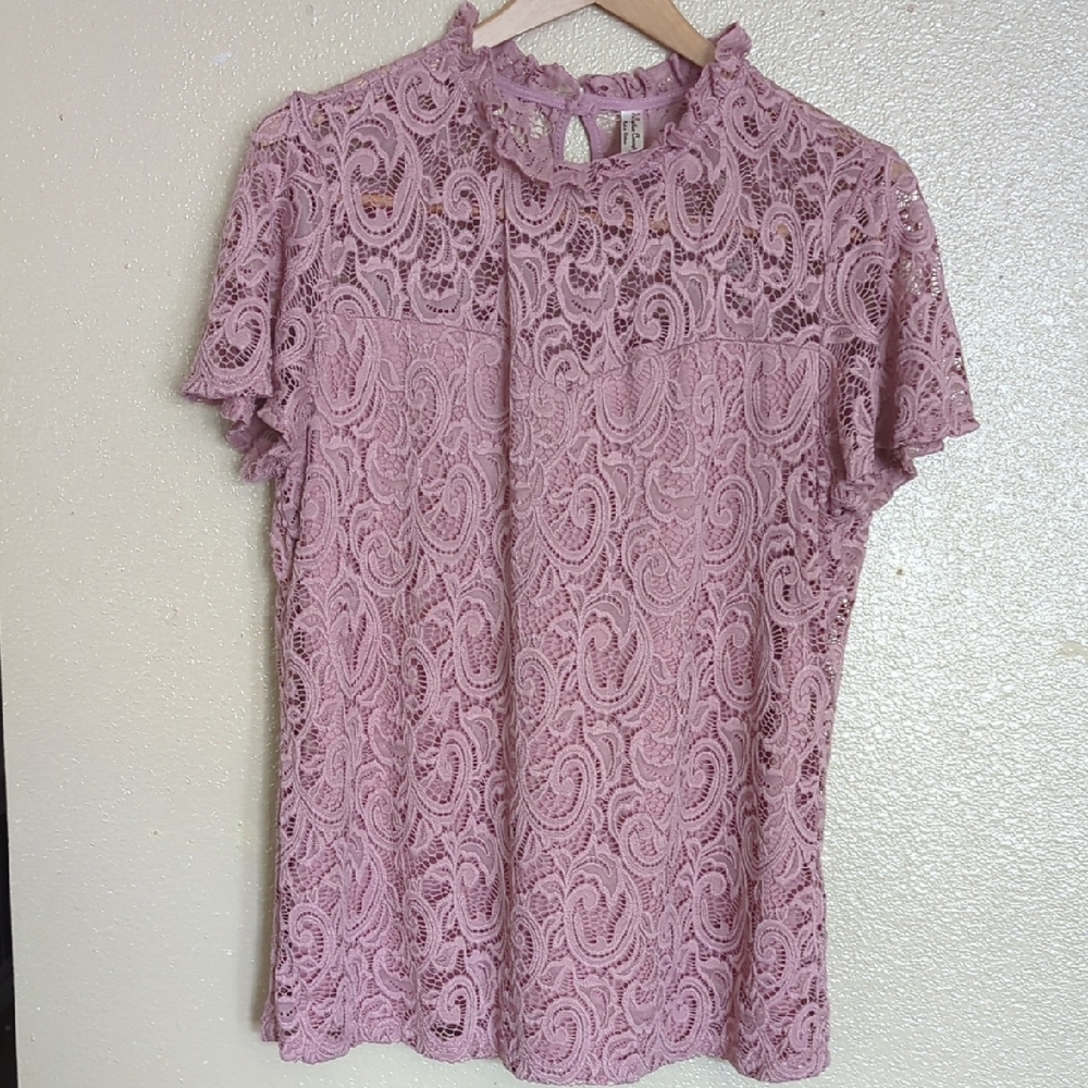 3x1 Bundle Romantic Tops Express Strapless, Mauve Lace Women's See Description